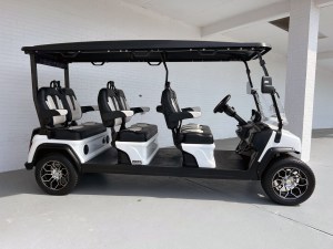 White Evolution Maverick 6 Seater Golf Cart Lithium 002